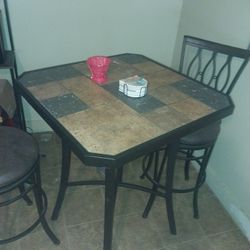 Dining Room Table With Swivel Barstools