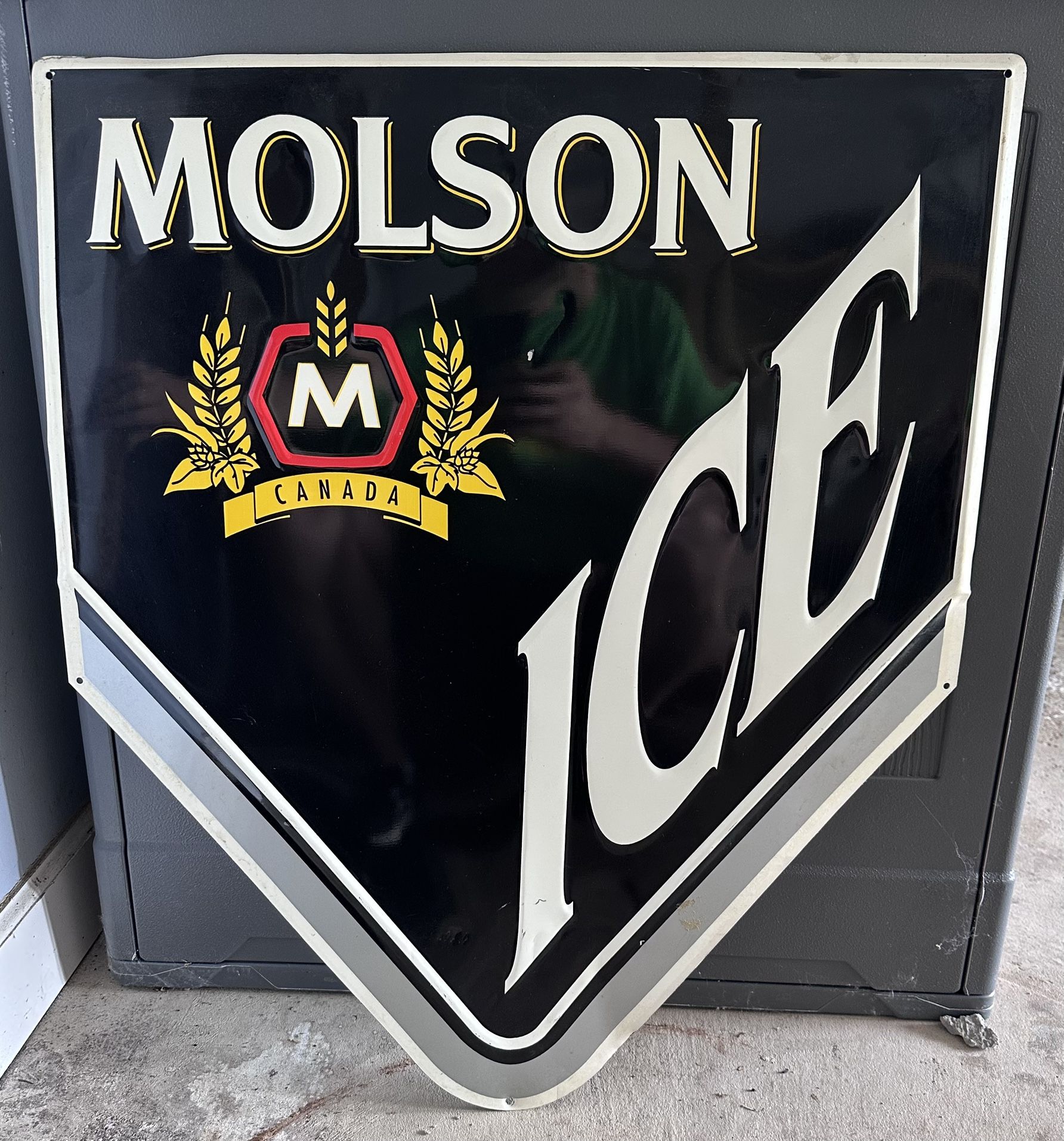 Molson Ice tin sign
