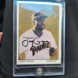 1990 Score Tony Gwynn Auto On Card