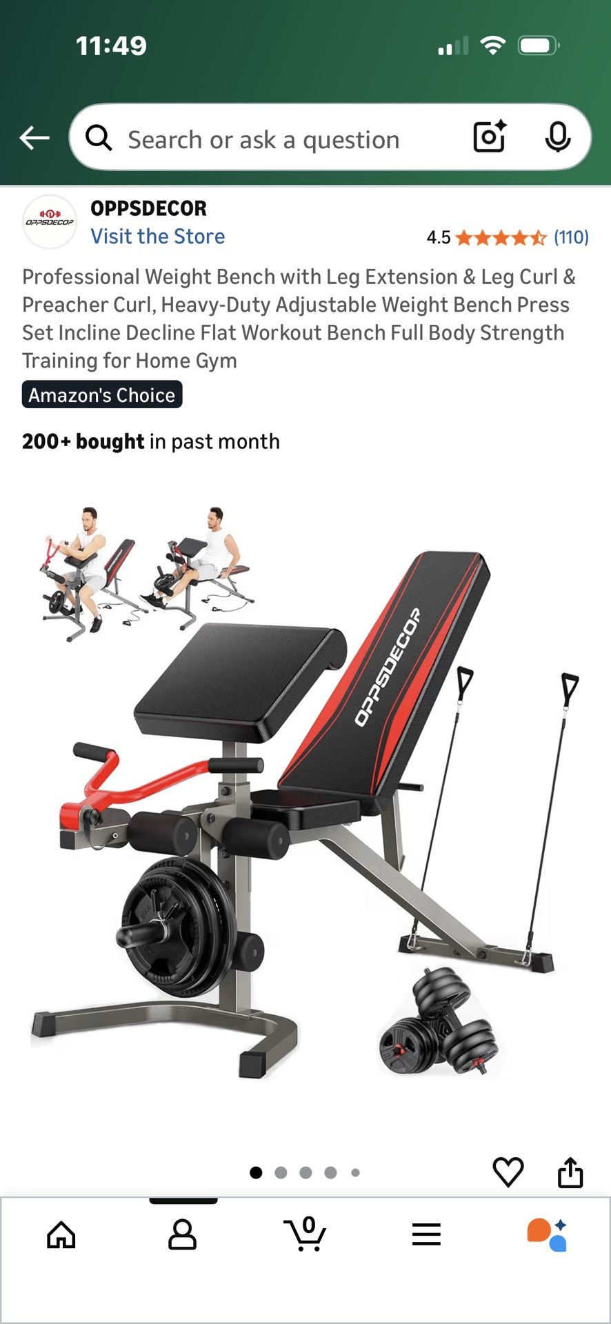 Weight Bench With Leg Extension