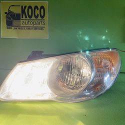 2007 2008 2009 2010 HYUNDAI ELANTRA LEFT DRIVER HALOGEN HEADLIGHT OEM Tested!  All tabs