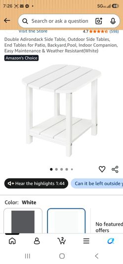 White Side Table