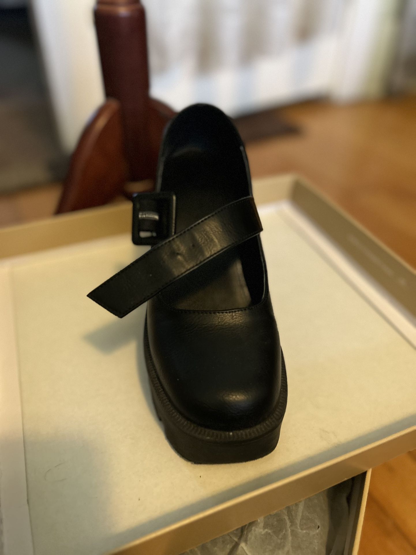 Mary Jane Style Black Platform