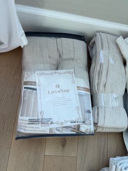 LuxuNap Full Blackout and light Filtering Linen Curtains