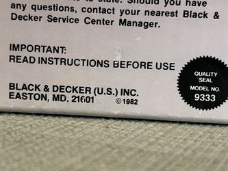 Vintage Black & Decker Dustbuster Plus Cordless Vacuum 9333