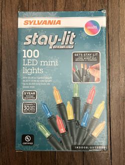 Sylvania Stay-lit 100 LED Mini Lights 33ft
