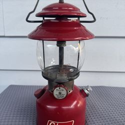 vintage Coleman Model 200A camping lantern.