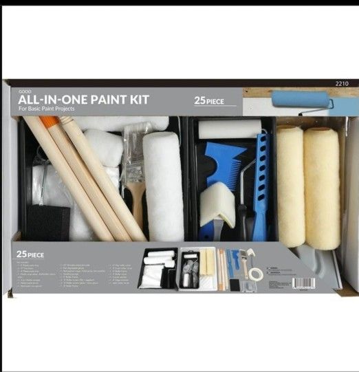 NEW 25 Piece Painting Tools Paint Roller DIY Home Improvement Supplies brushes sanding block
High quality and durable painting tools
Great for indoor