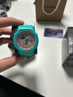 Casio G-Shock Watch Teal and Pink