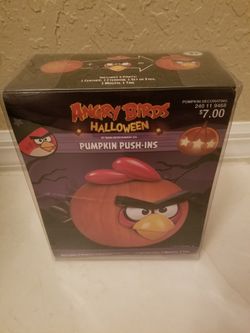 Brand New Halloween Angry Birds Pumpkin Push-in Kit Decoration