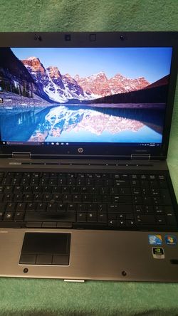 Hp mobile workstation-i7@2.8ghz,6gigs, 120ssd,webcam, 1gb ded.video,15.6" display-
