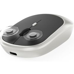 Wireless Mouse, 2.4G USB and Bluetooth Mouse for Laptop, Rechargeable Silent Slim Portable Computer Mouse wih DPI Adjustable, Cordless Mouse for Noteb