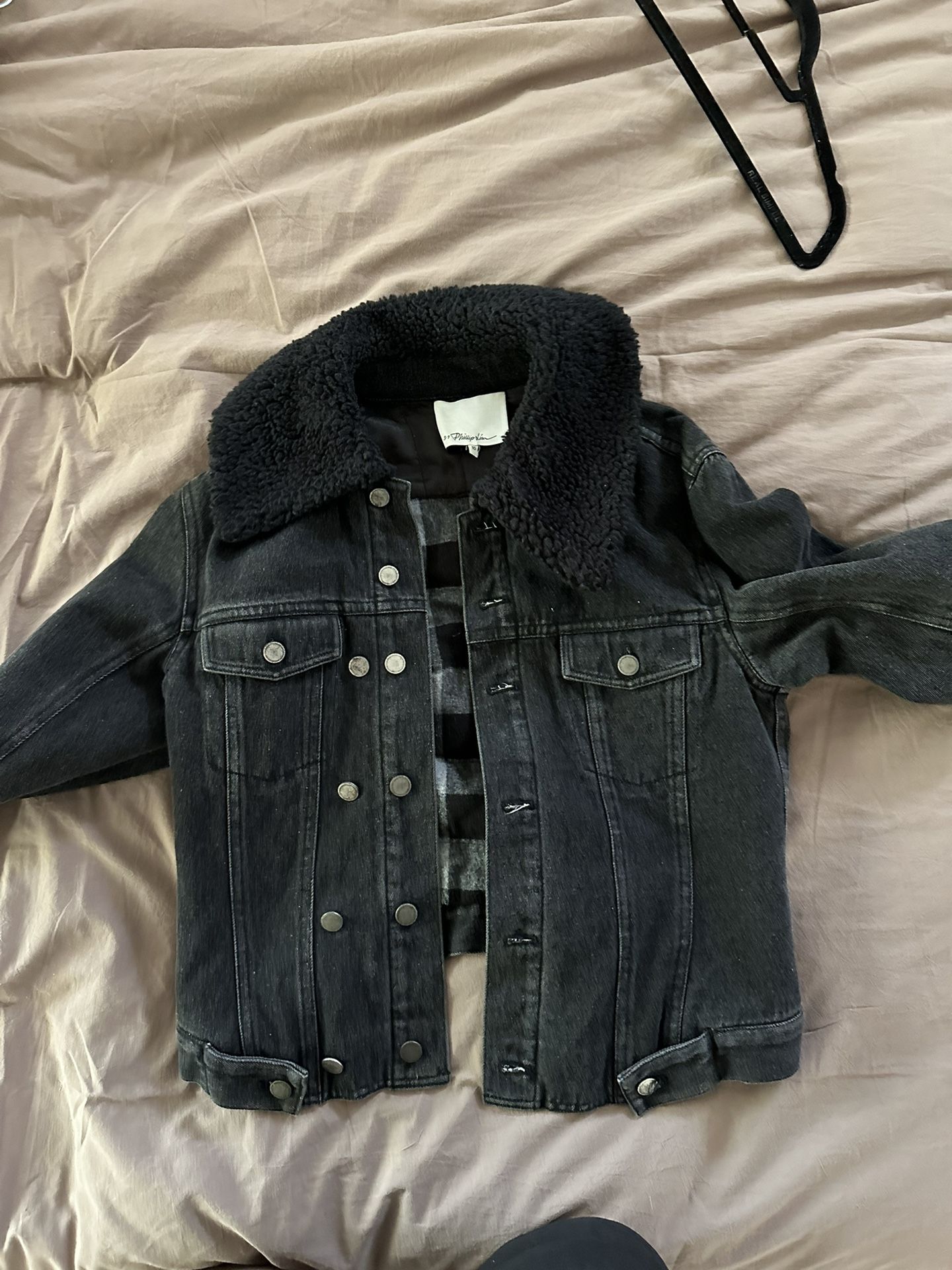 Philip Lim Black Denim Jacket Size 10