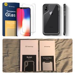 iPhone X Combo Protection (2 pk Tempered Glass and Skyfall Series Case) For $20 FIRM