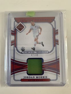 2022 Jordan Morris 47/49 Jersey Panini National Treasures Fifa Road To Qatar 