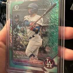 2022 Bowman Chrome Jose Ramos 1st Bowman /199 Green Shimmer 