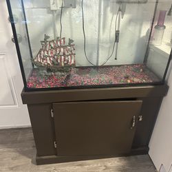 50 Gallon Fish Tank With Stand and Pump. 