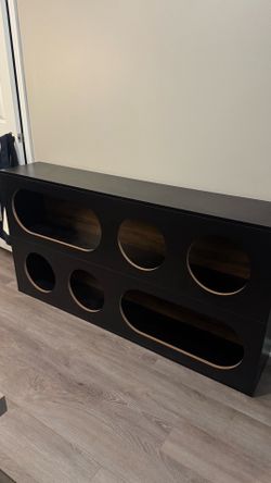 black console table/shelf