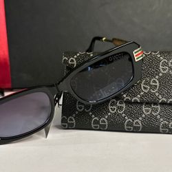 Rectangular Black Frame  Luxury Sunglasses