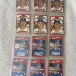 12 - Nolan Ryan 1990 Donruss Error Cards # 659 & 665 All wrong back variations