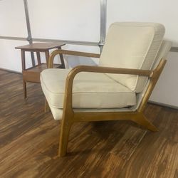 Accent Chair With Side Table 