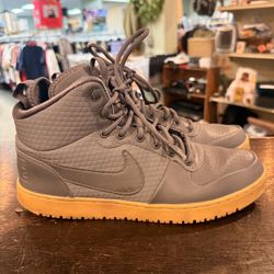 Nike Men's Court Borough Mid Winter Sneakers Dark Grey AA0547 001 Size 10.5