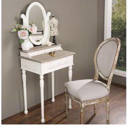 Solid Wood Makeup Vanity 