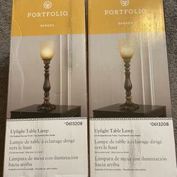 Portfolio Barada Upright Table Lamps (Set Of 2) Brand New $40 For Both Firm Price