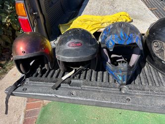Motorcycle helmets, adult and junior