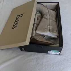 Bass Stylish Faux Fur Lined Taupe Winter Boots