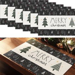 Christmas Tree Placemats Set Of 6