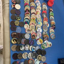 Pogs/ Slammers Lot 43pcs Slammer/ 150pcs Pogs 
