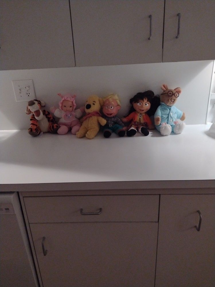 Six Stuffed Toys