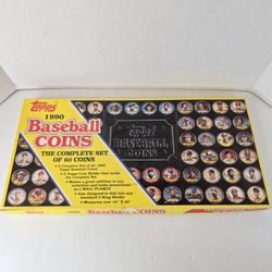 1990 Topps Baseball Coins Complete Set Of 60 Opened Box Griffey Bo Jackson Bonds
