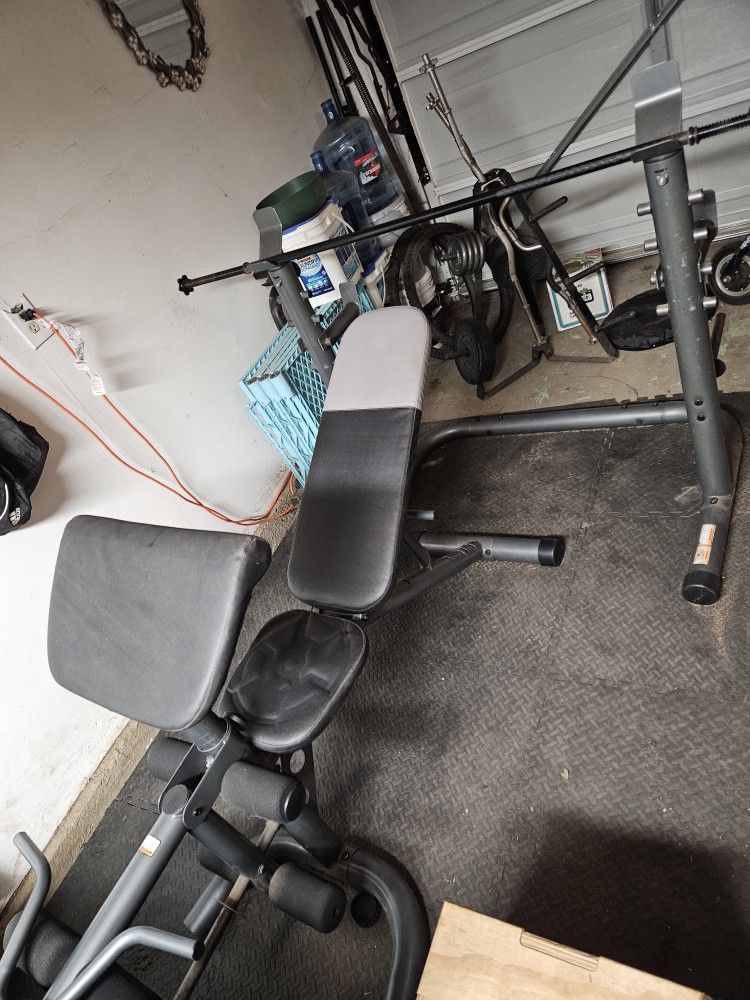 Bench/Squat Rack/Weights