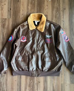 Top Gun Maverick Leather Bomber Jacket