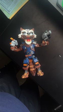 Lego Rocket The Raccoon Set, Already Built, Missing A Few Parts