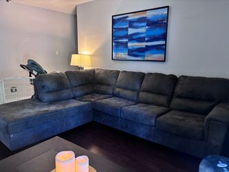 Dark Gray Microfiber Sectional Sofa