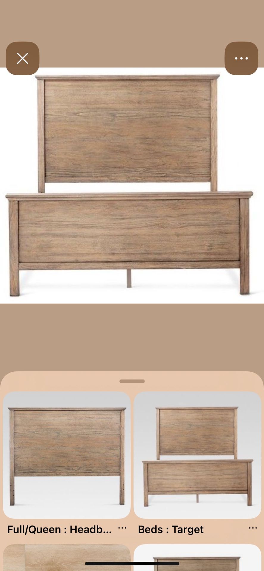 Solid Wood Queen Bed frame And Box Spring