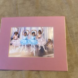 G. Rose Small Mated Print Of Ballerinas