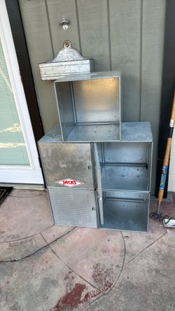 Galvanized steel shelves