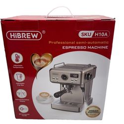 HiBREW H10A Screen Carrier Machine Coffee Machine 20bar Machine Espresso 1,8L US