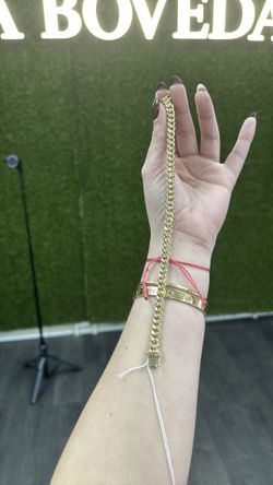 14kt semi solid Cuban link bracelet