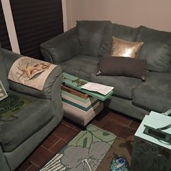 Aqua Blue Couch 