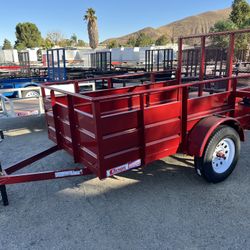 New Carson 5x8 Landscape Trailer with Gate 3k gvwr