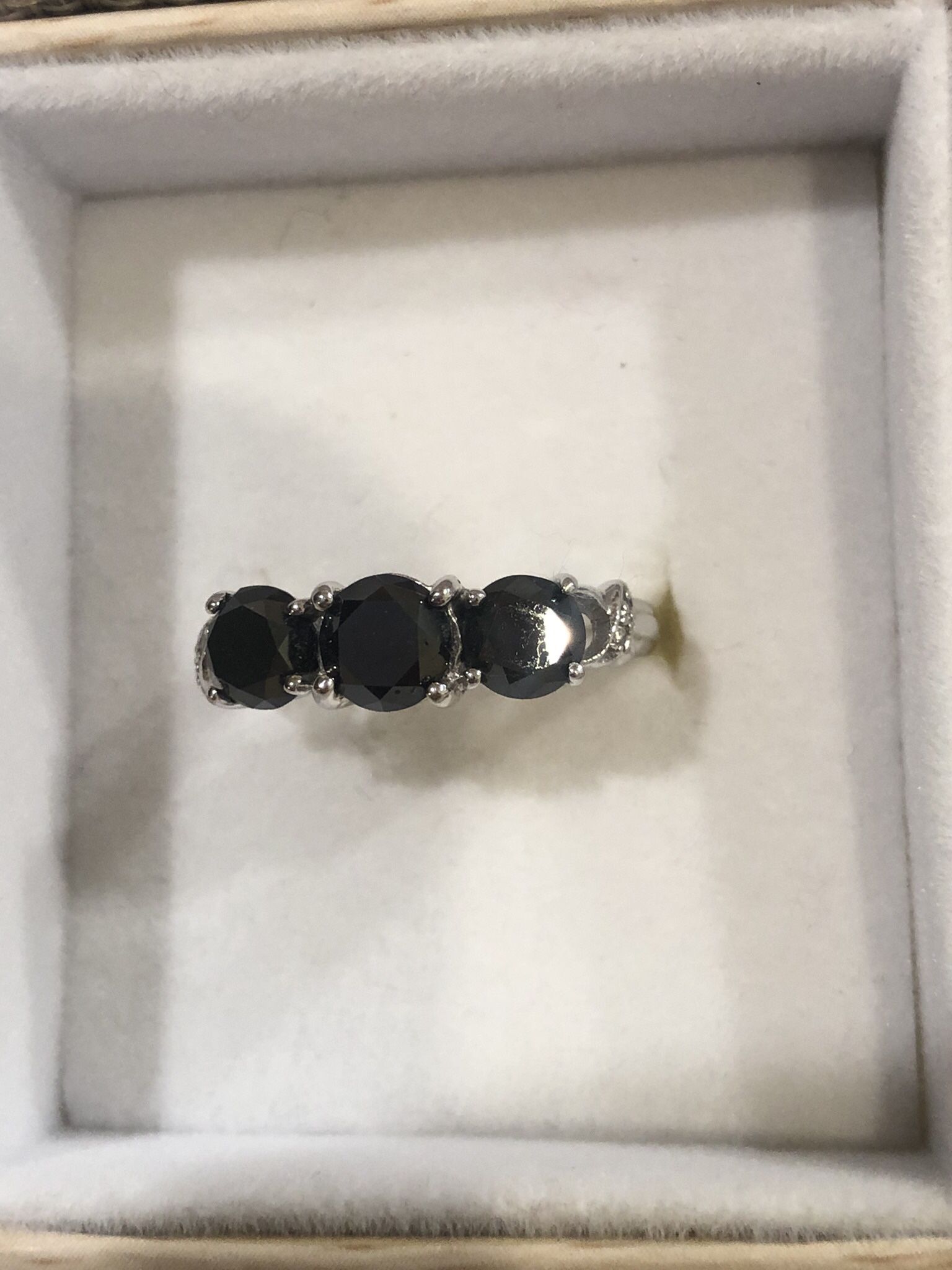 Natural Black Diamond Ring