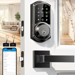 Veise Smart Locks with 2 Lever Handle Set, App Control, Keyless Entry Door Lock