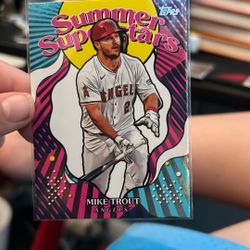 Mike Trout Summer Superstars Insert Baseball Card Topps 