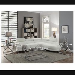 New White Sectional Sofa Couch 