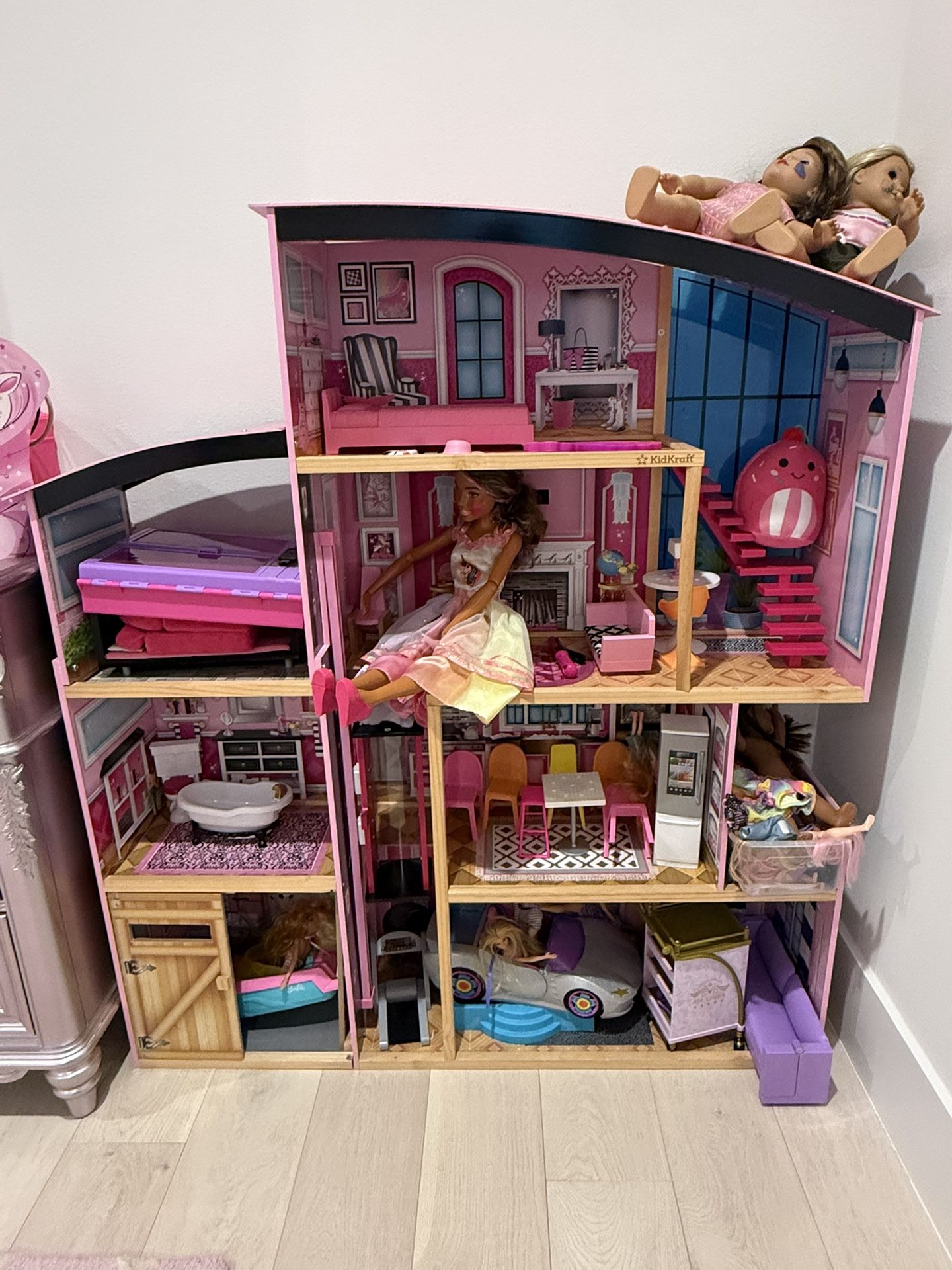 KidKraft Shimmer Mansion Wooden Dollhouse for 12-Inch Dolls